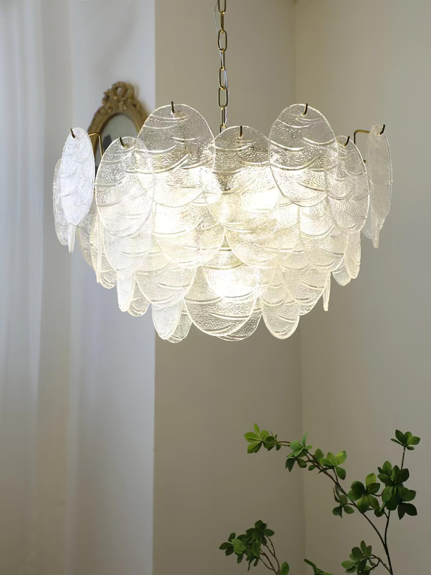 Glass Disc Chandelier - Cueteks