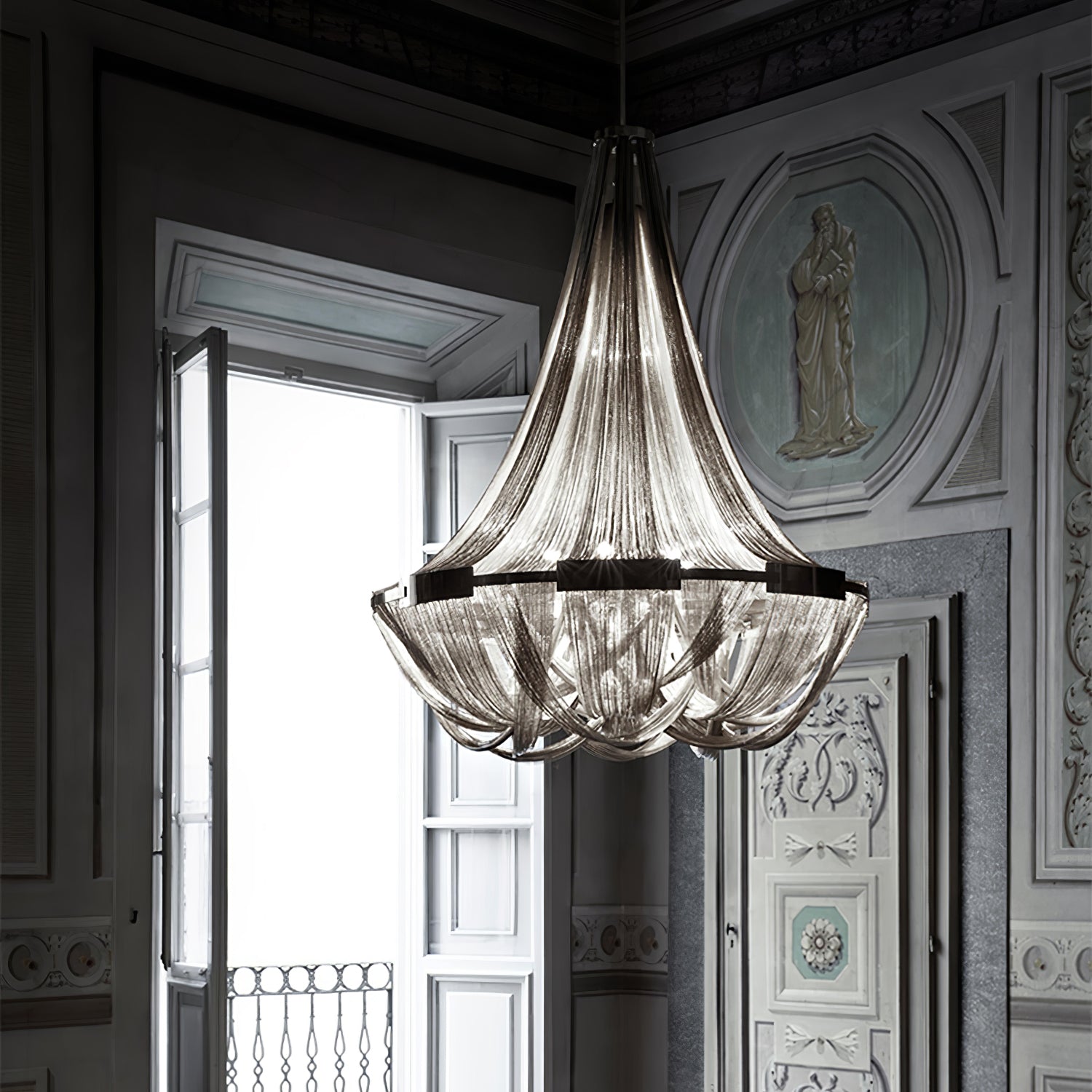 Tassel Aluminum Chain Chandelier - Cueteks