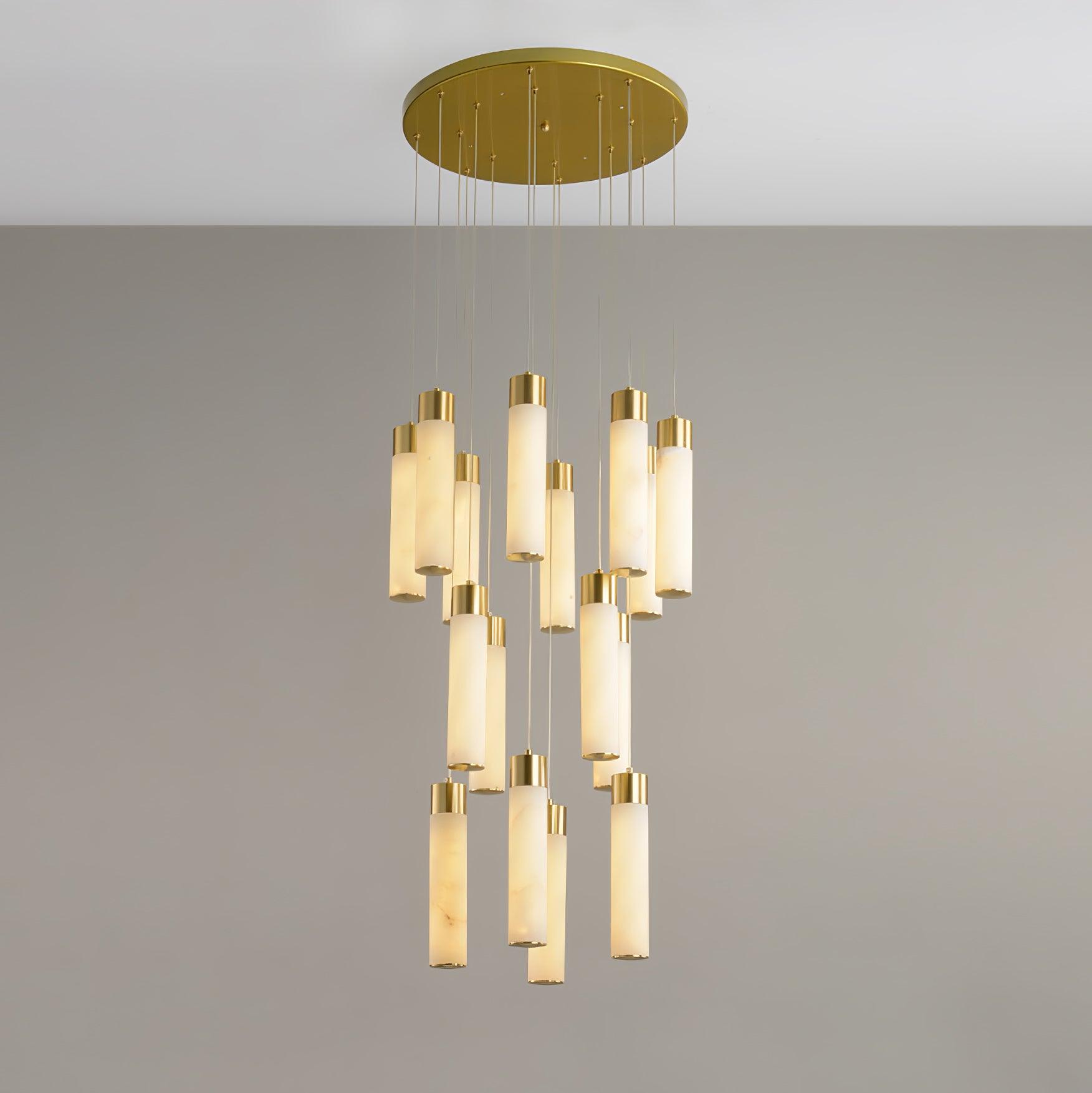 Celestial Alabaster Cascade Chandelier - Cueteks