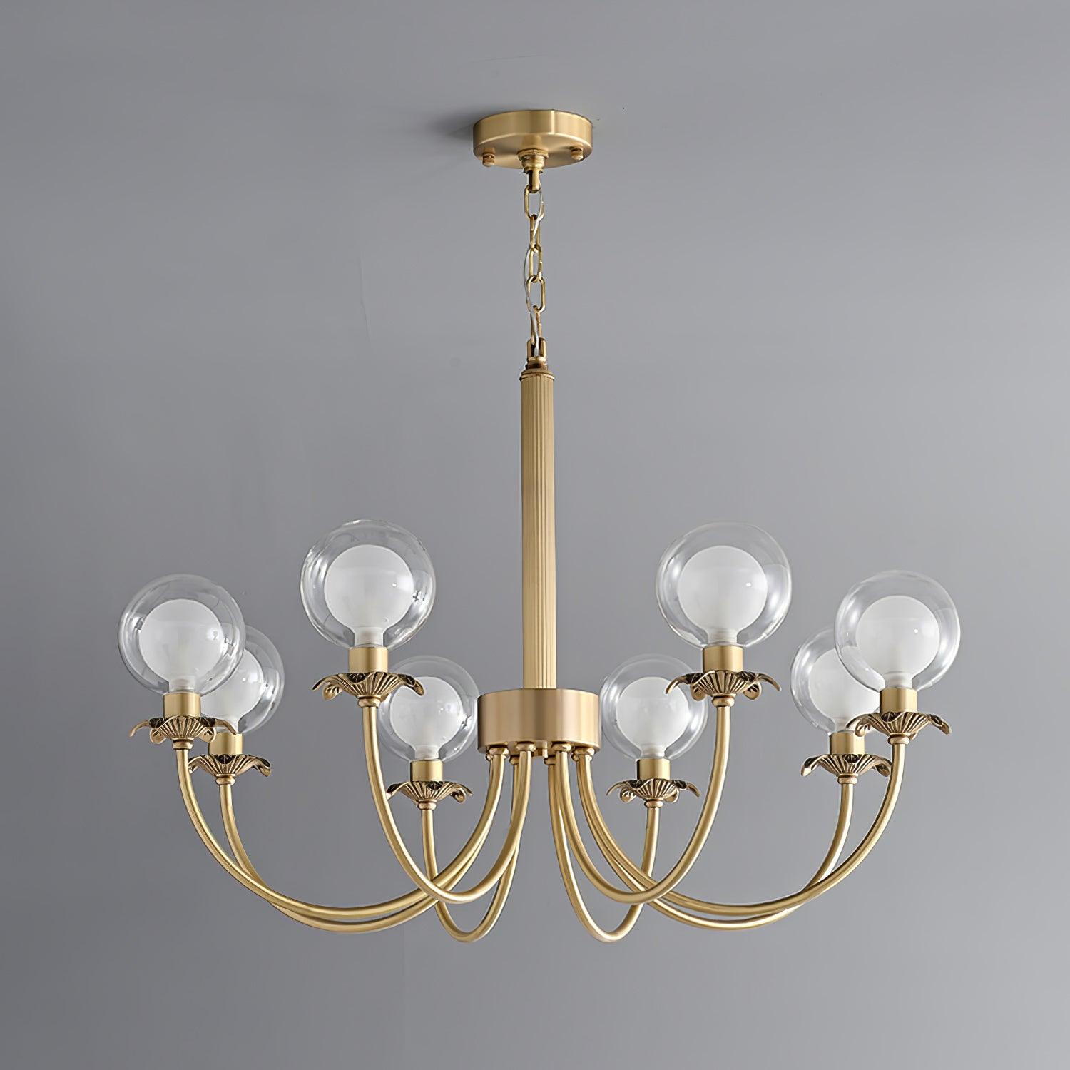 Aureate Radiance Glass Chandelier - Cueteks
