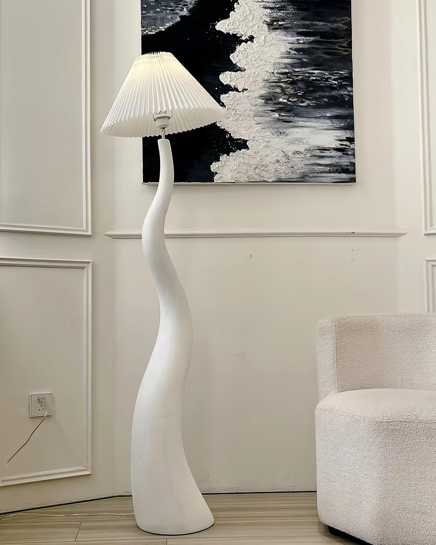 Twisted Pleated Floor Lamp - Cueteks