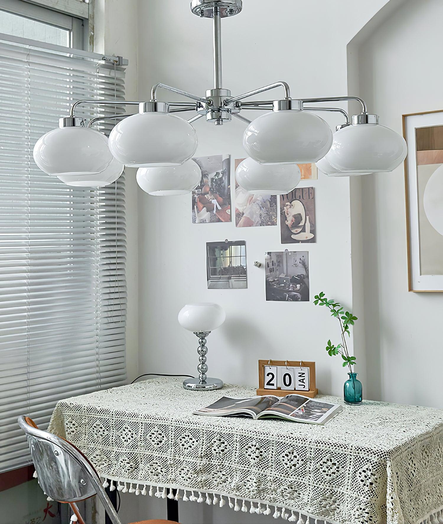 Oval Persimmon Chandelier - Cueteks