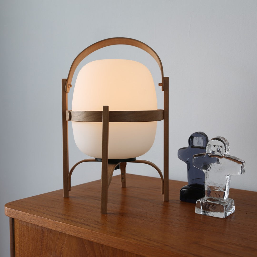 Portable Lantern Glass Table Lamp - Cueteks