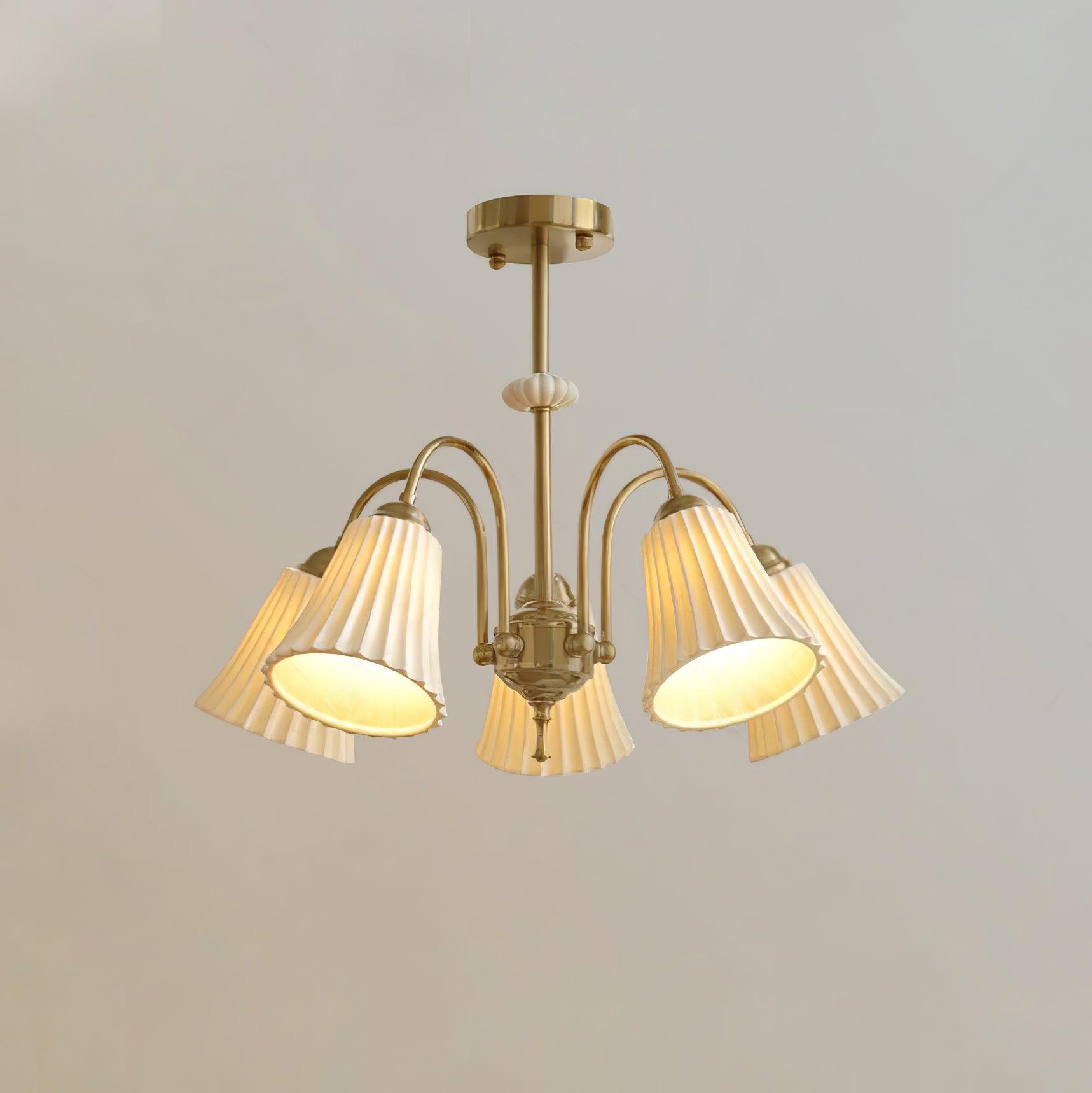 Medieval Ceramic Trumpet Chandelier - Cueteks