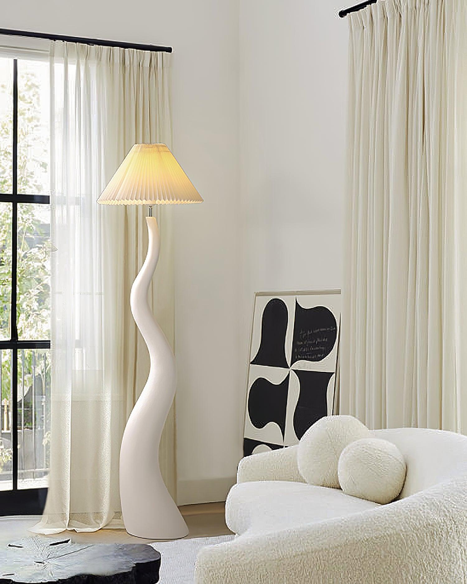 Twisted Pleated Floor Lamp - Cueteks