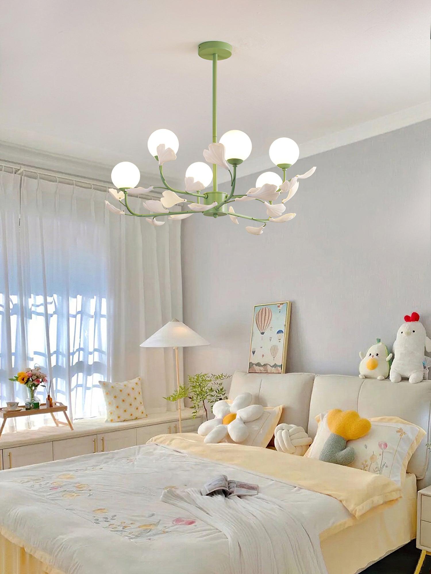 Opal Glass Chandelier - Cueteks