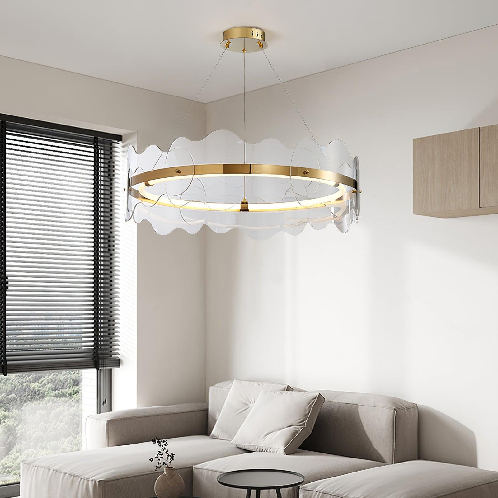 Acrylic Wave Chandelier - Cueteks