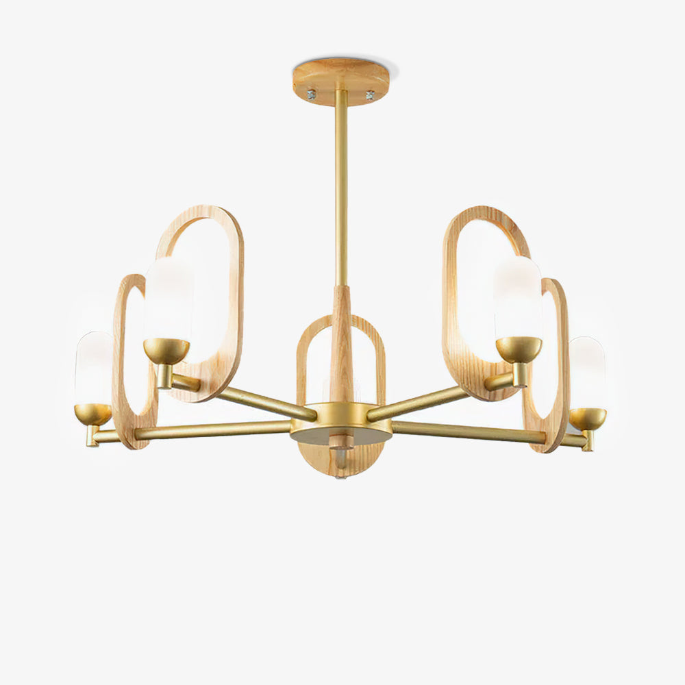 Wood Art Halo Chandelier - Cueteks