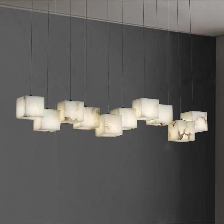 Alabaster Box Chandelier - Cueteks