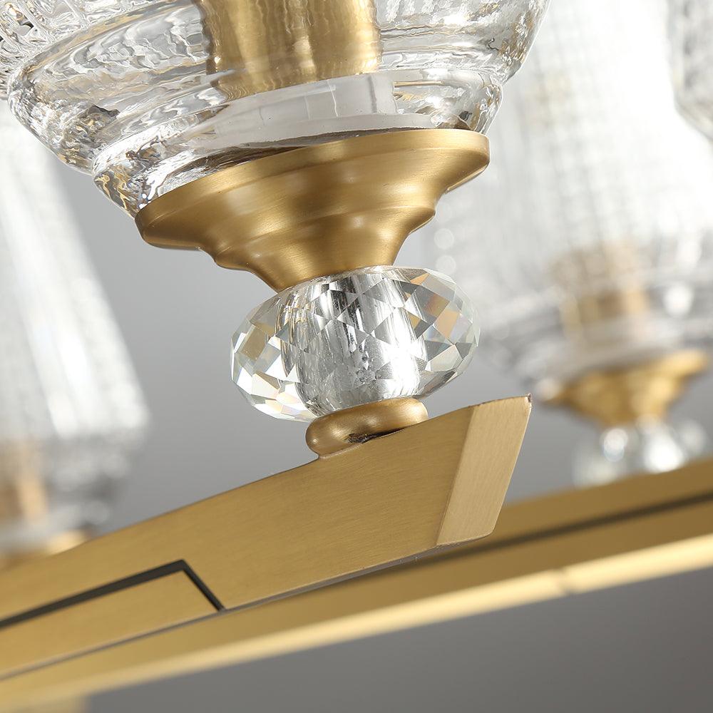 Orrefors Brass Chandelier - Cueteks