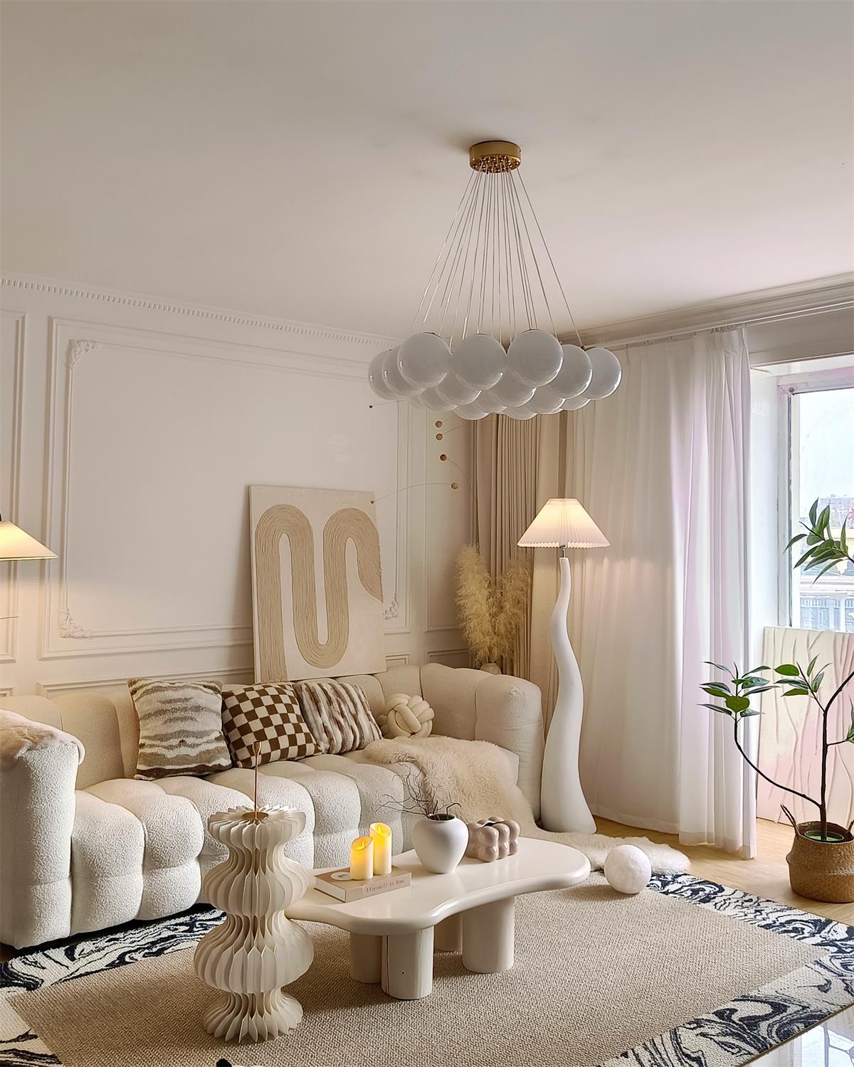 Twisted Pleated Floor Lamp - Cueteks