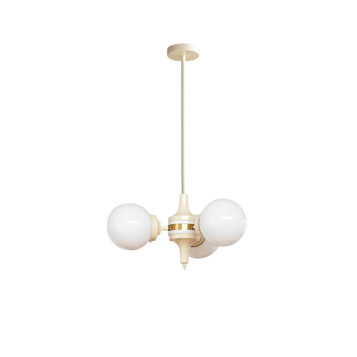 Cream Glass Ball Chandelier - Cueteks