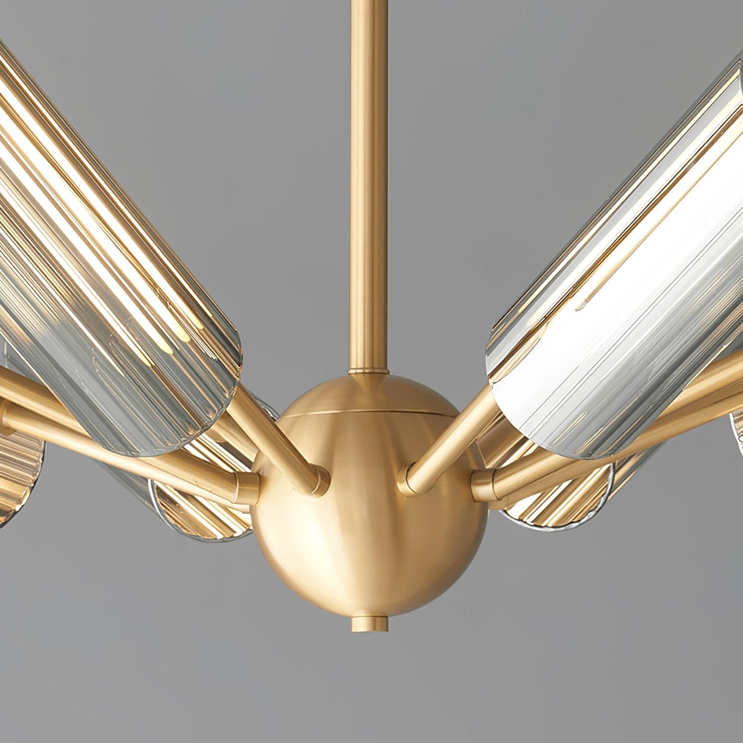 Sputnik Brass Chandelier - Cueteks