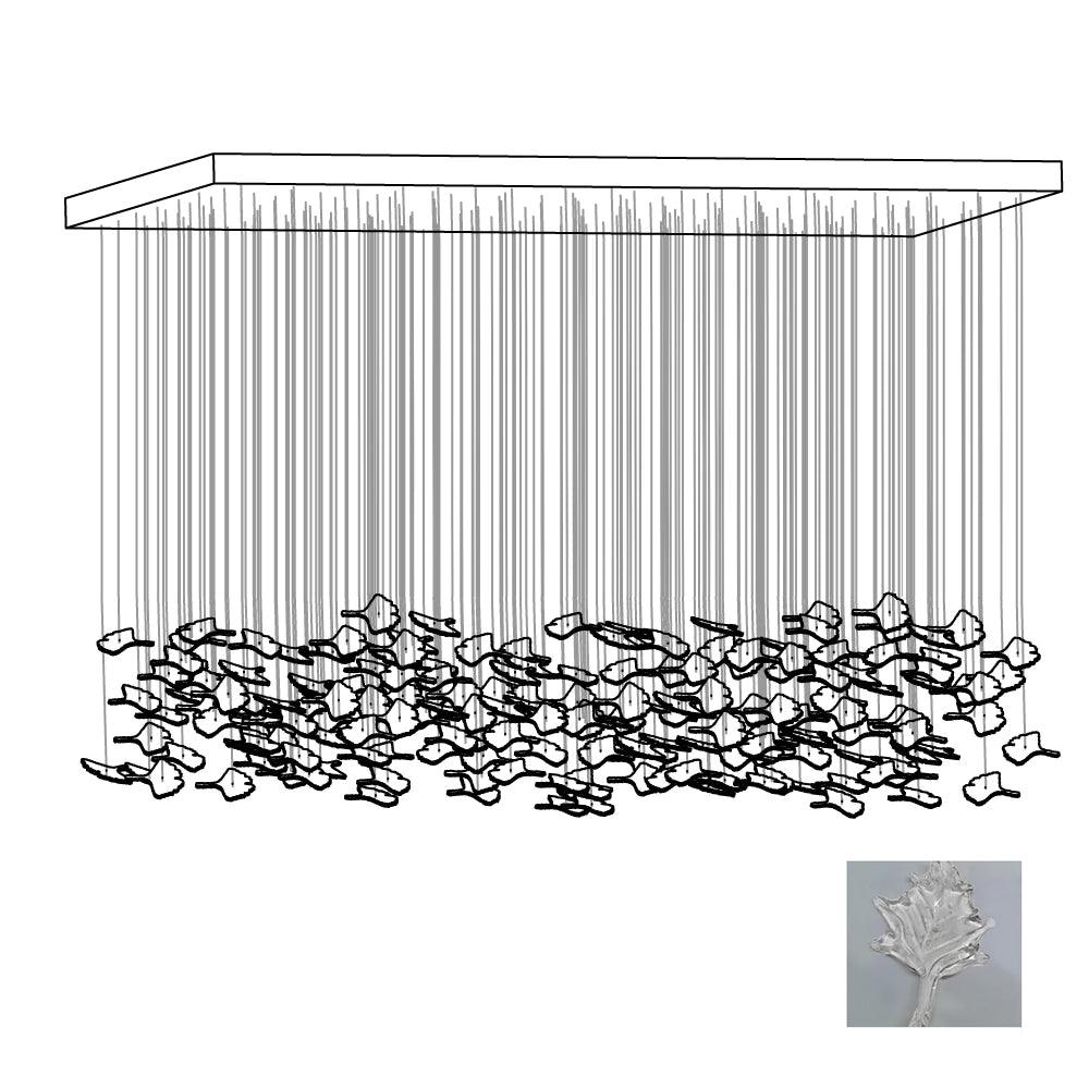 Multicolor Crystal Maple Leaf Chandelier - Cueteks