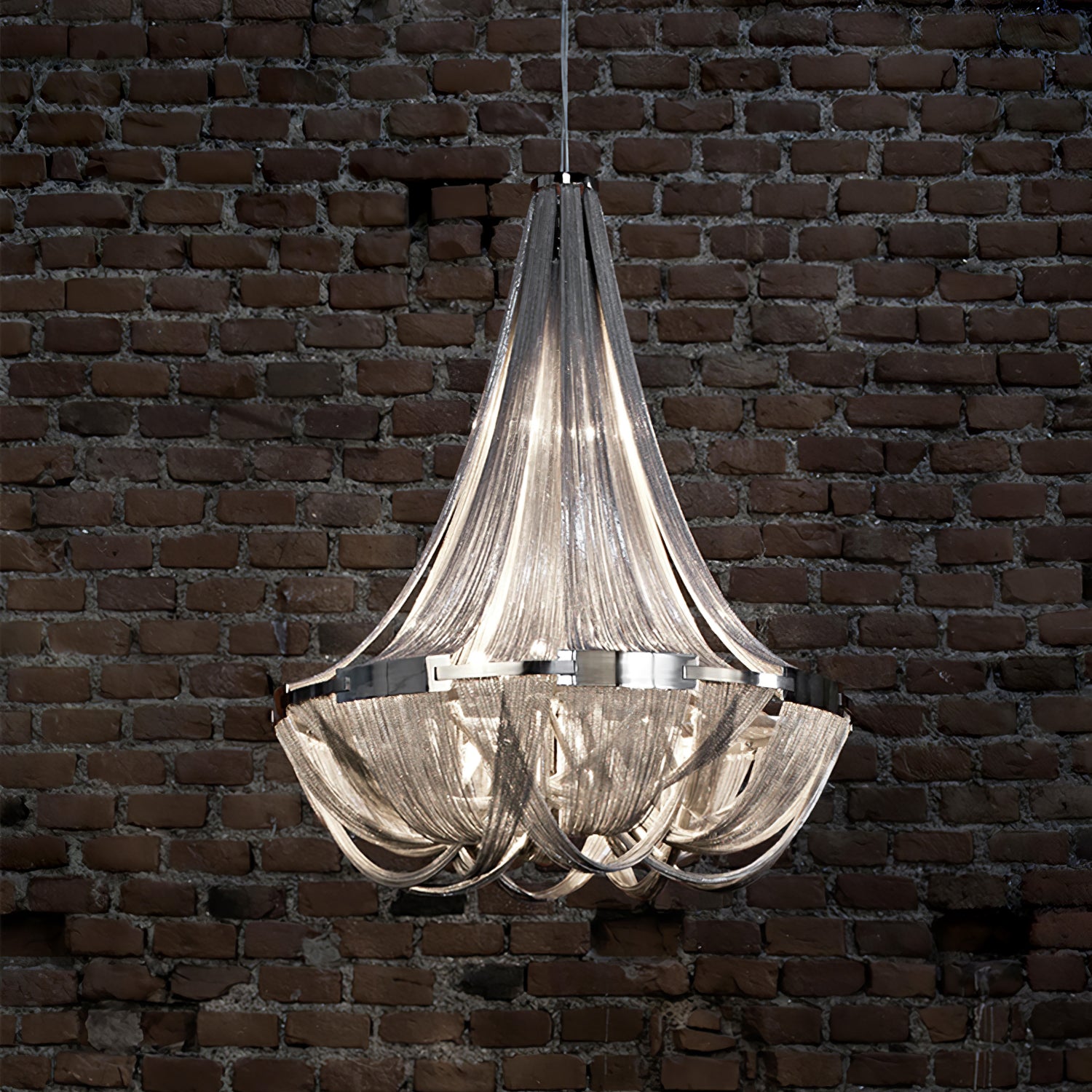 Tassel Aluminum Chain Chandelier - Cueteks