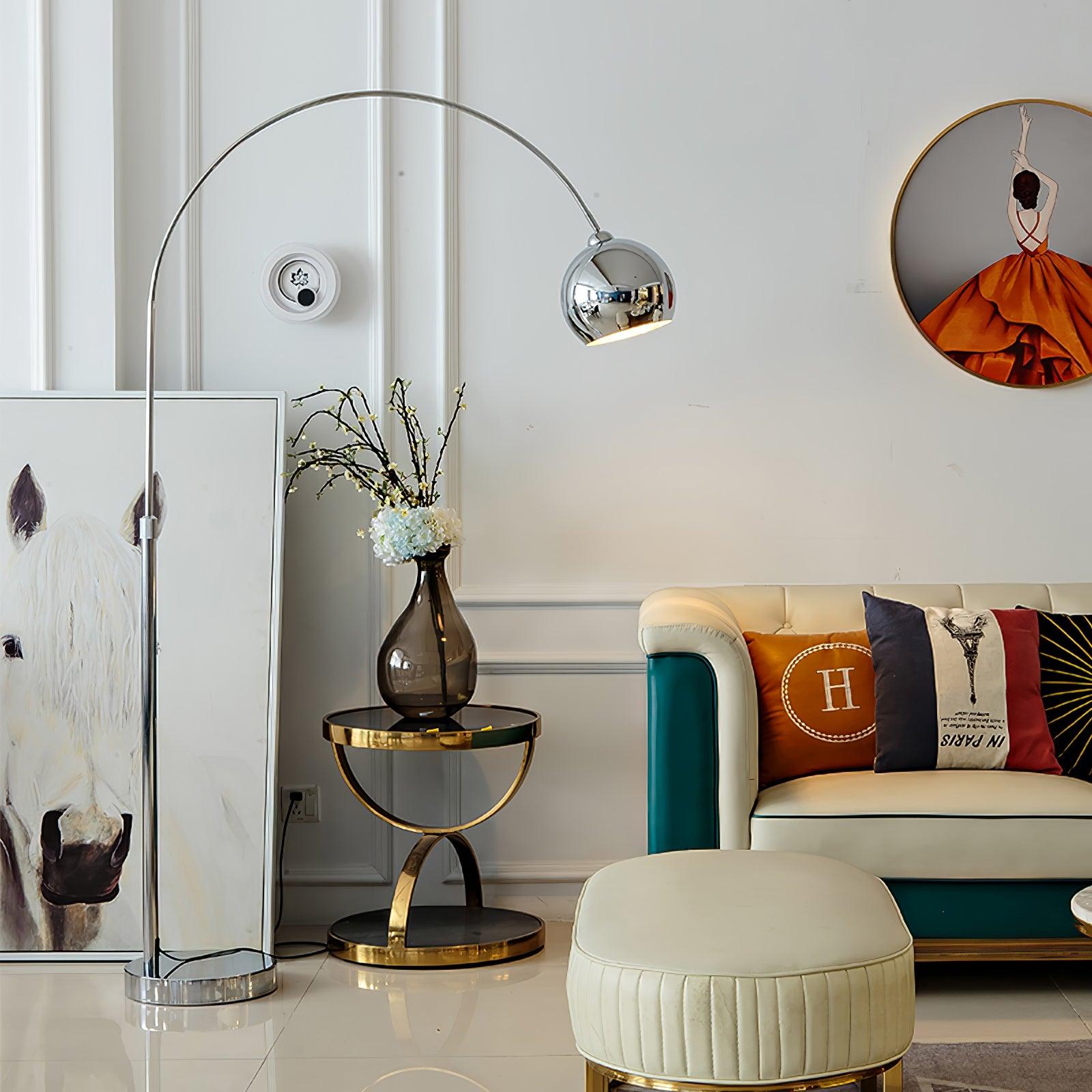 Angler floor lamp
