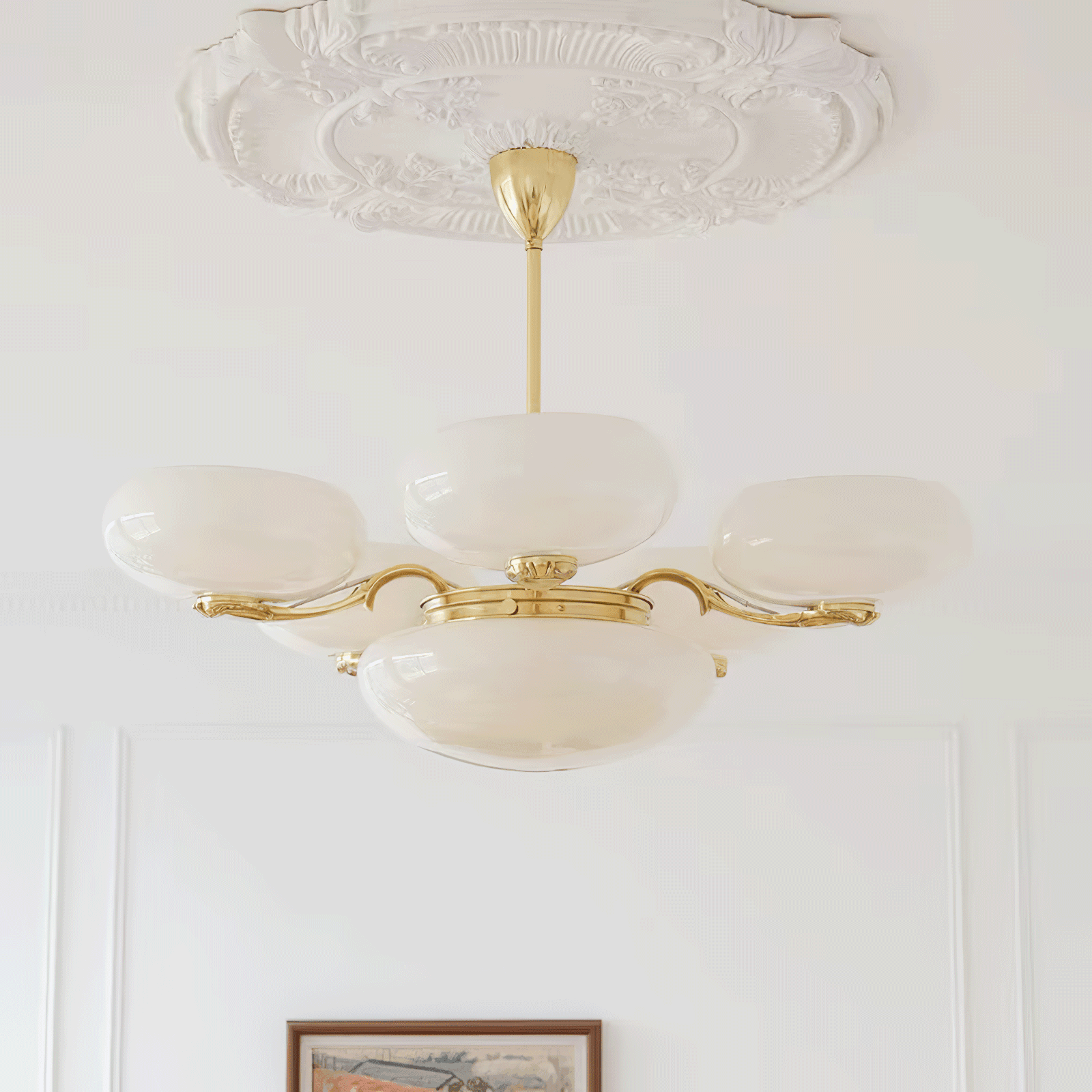 Brass Radiance Orb Chandelier - Cueteks