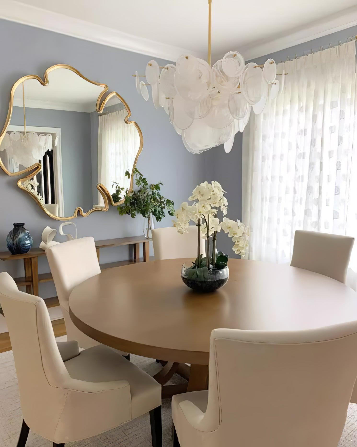 Brass Discs Cascading Chandelier - Cueteks
