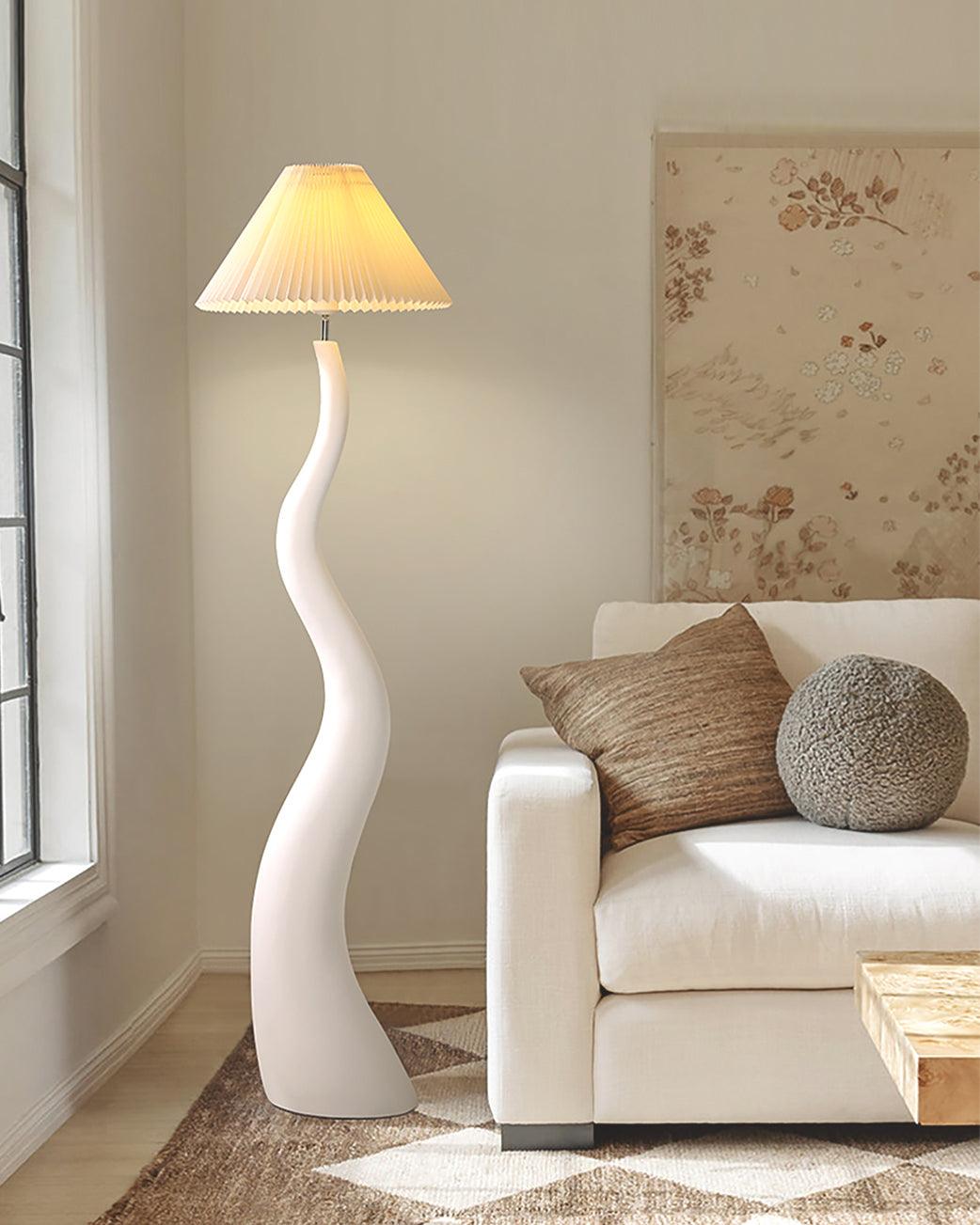 Twisted Pleated Floor Lamp - Cueteks