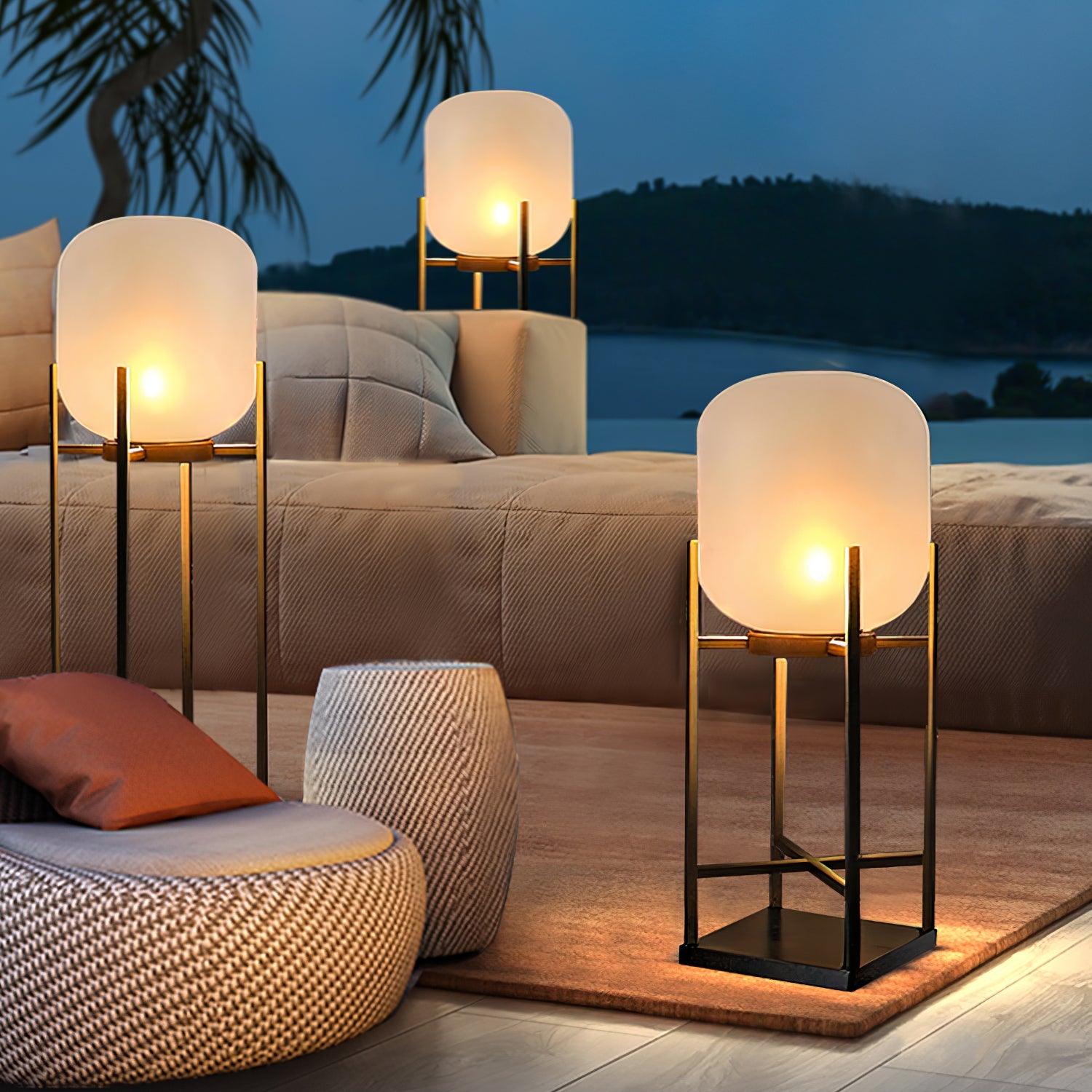 Lantern Solar Outdoor Floor Lamp - Cueteks