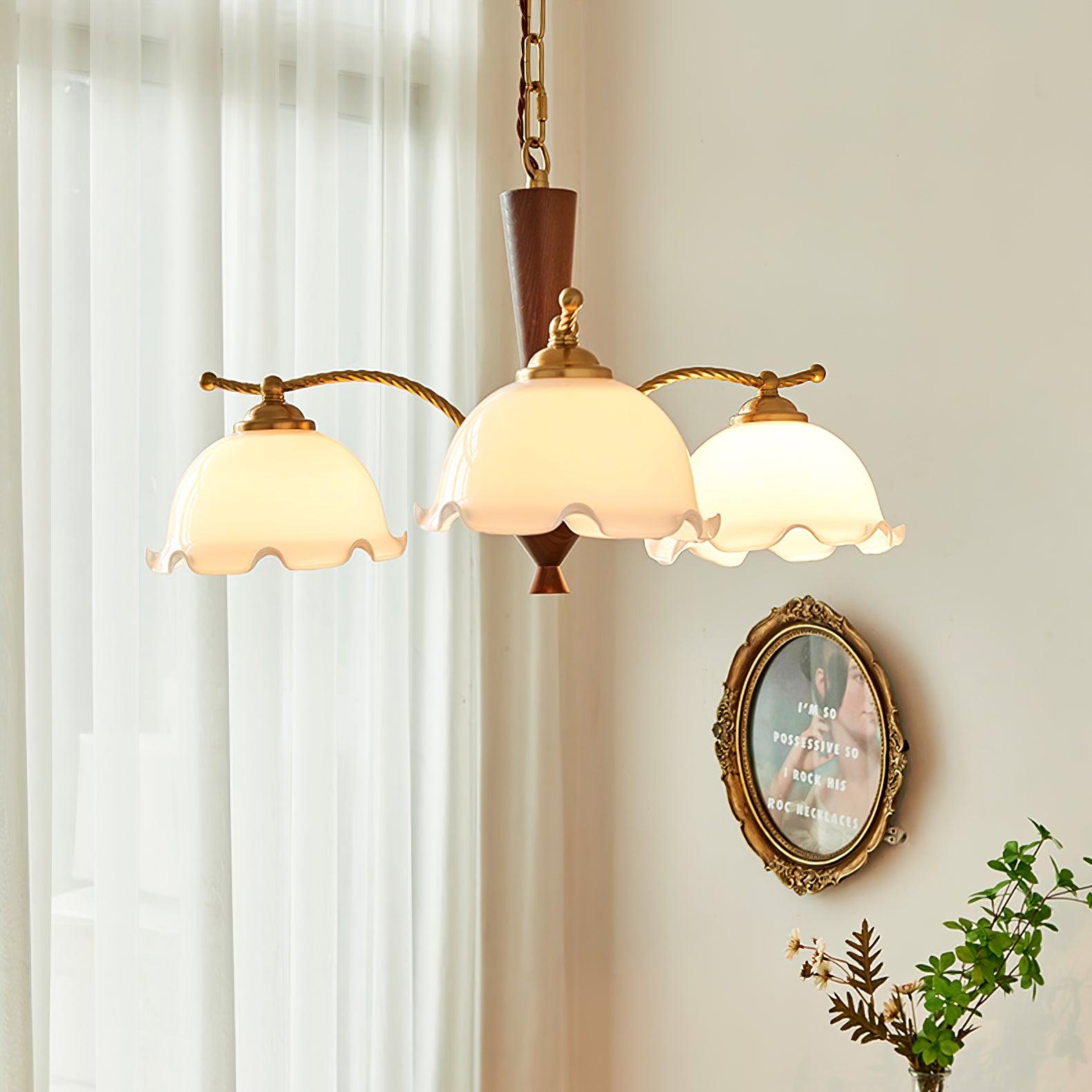 Milky Flower Chandelier - Cueteks