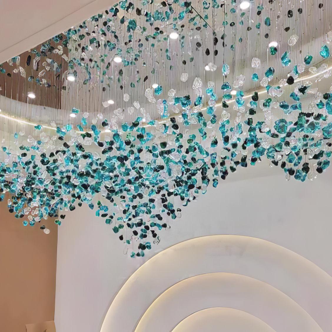 Multicolor Crystal Stone Chandelier - Cueteks