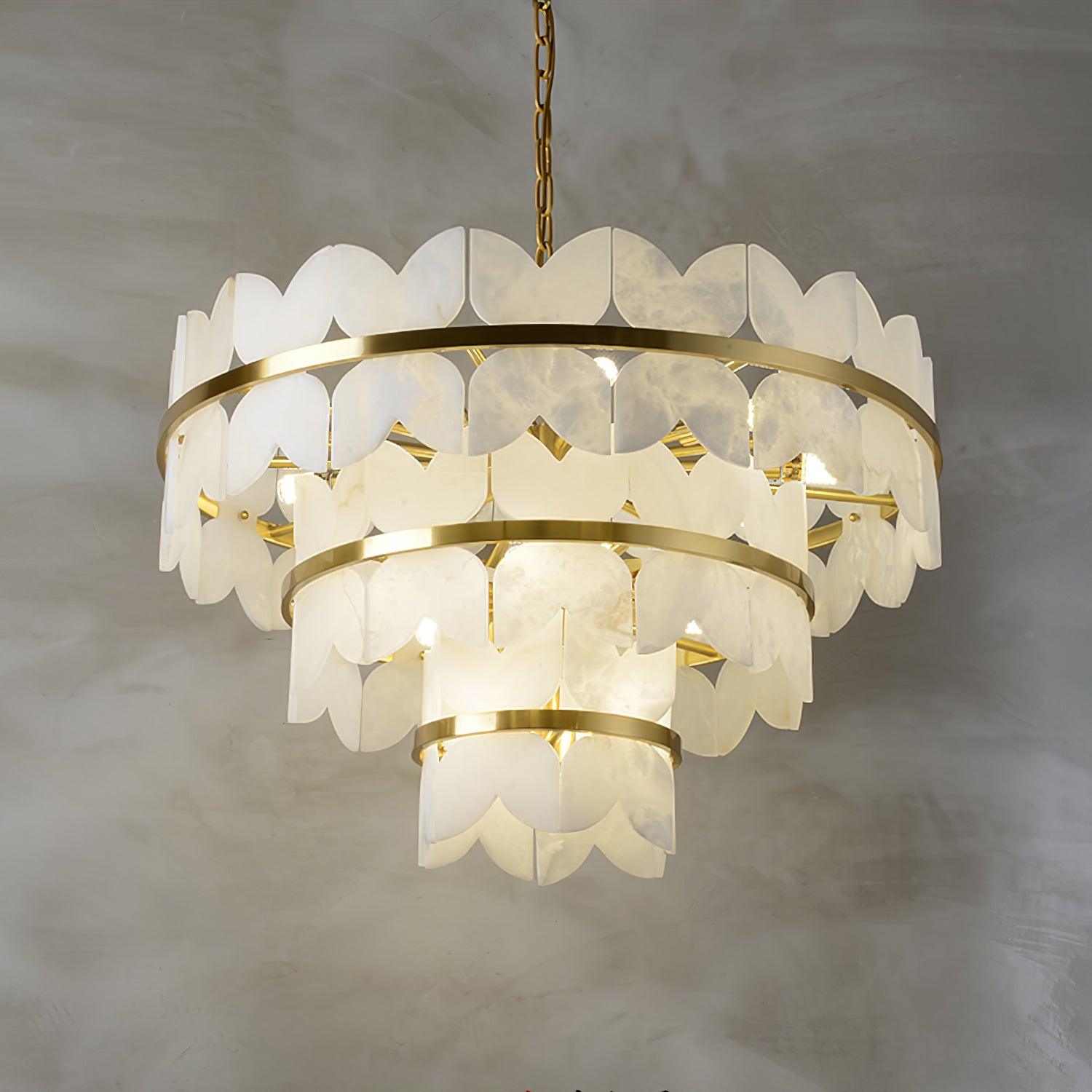 Alabaster Cloudscape Chandelier - Cueteks