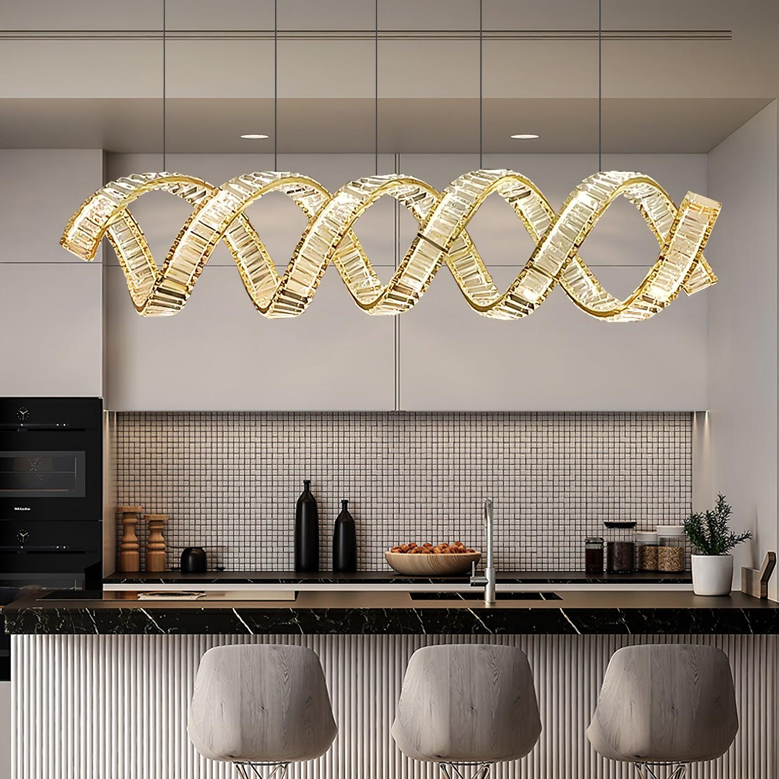 Curved LED Chandelier - Cueteks