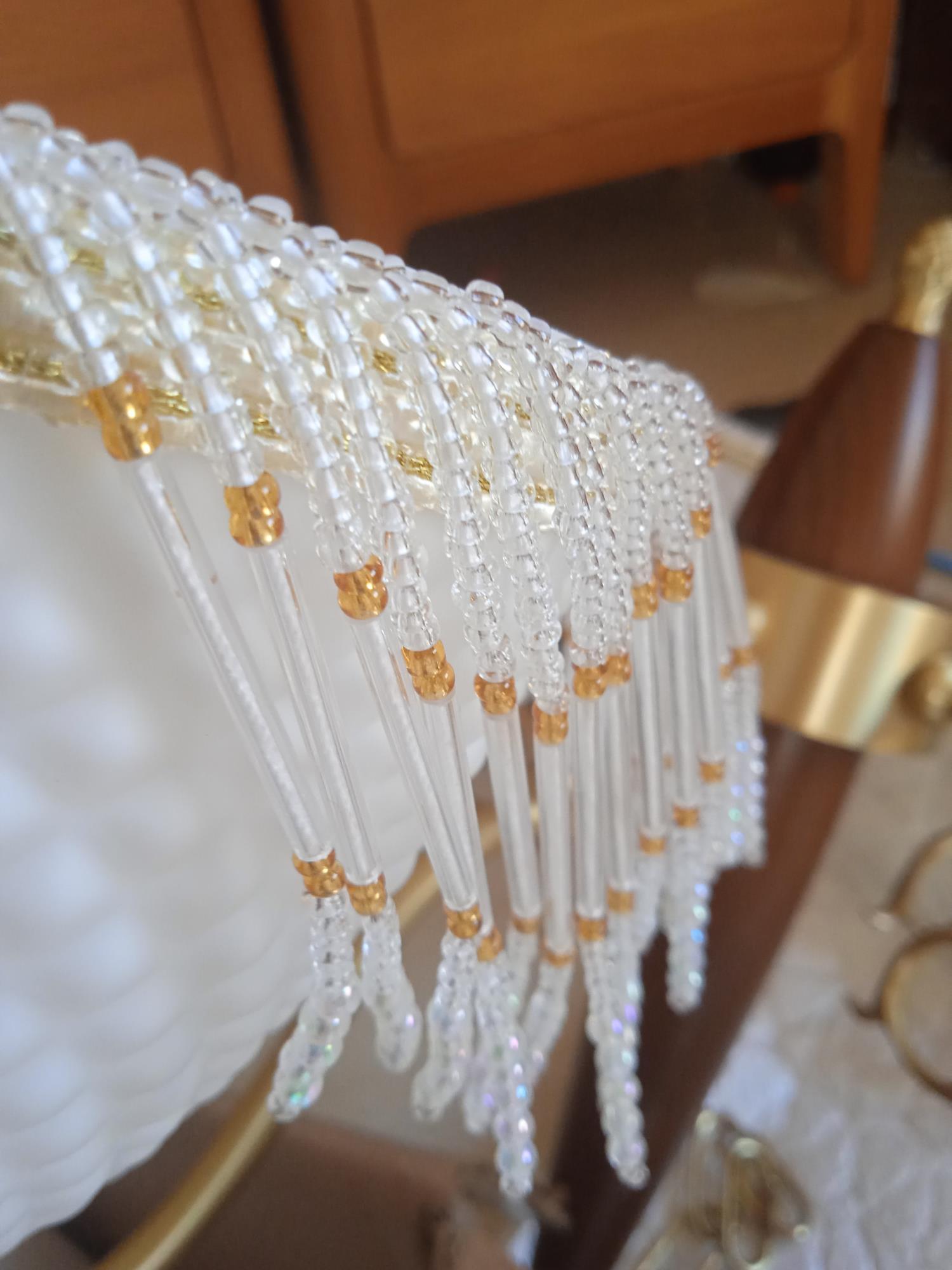 Mesh Tassel Glass Chandelier - Cueteks