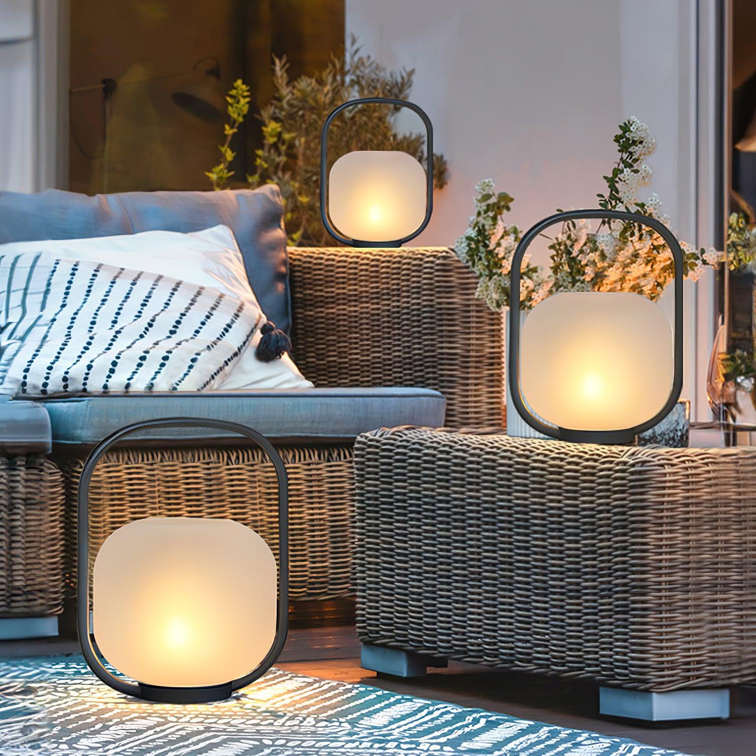 Portable Lantern Outdoor Table Lamp with Solar Panel - Cueteks