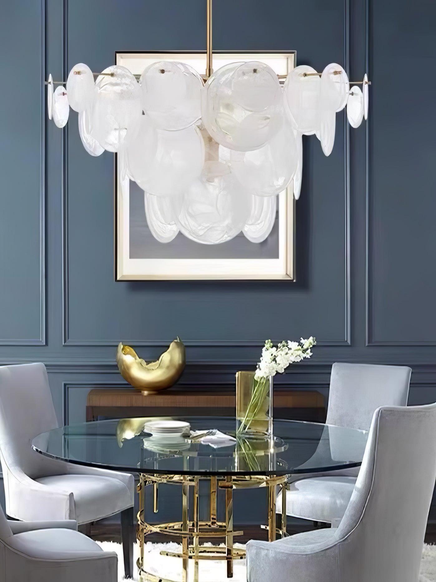 Brass Discs Cascading Chandelier - Cueteks