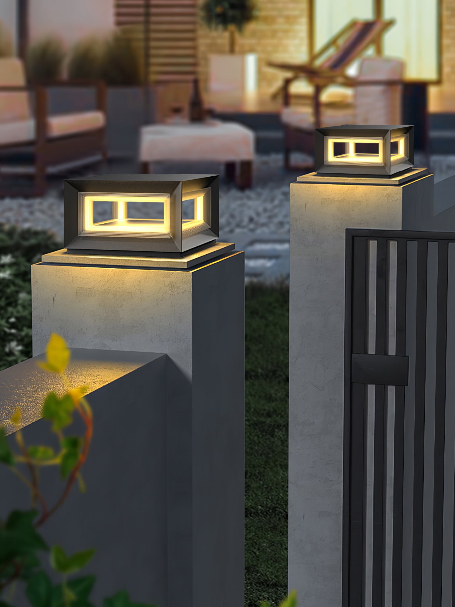 Light Cube Outdoor Post Light - Cueteks