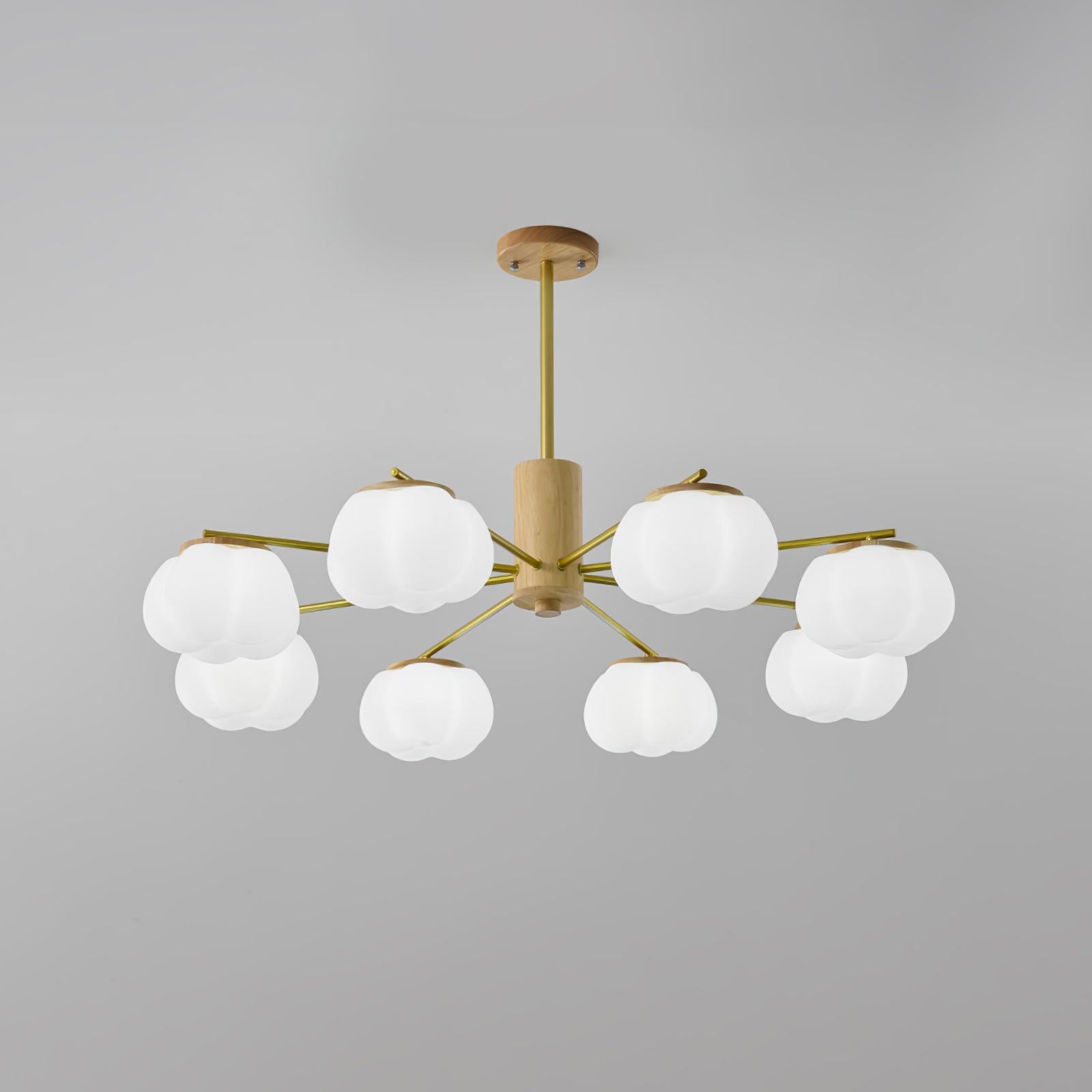Wooden Cotton Balls Chandelier - Cueteks