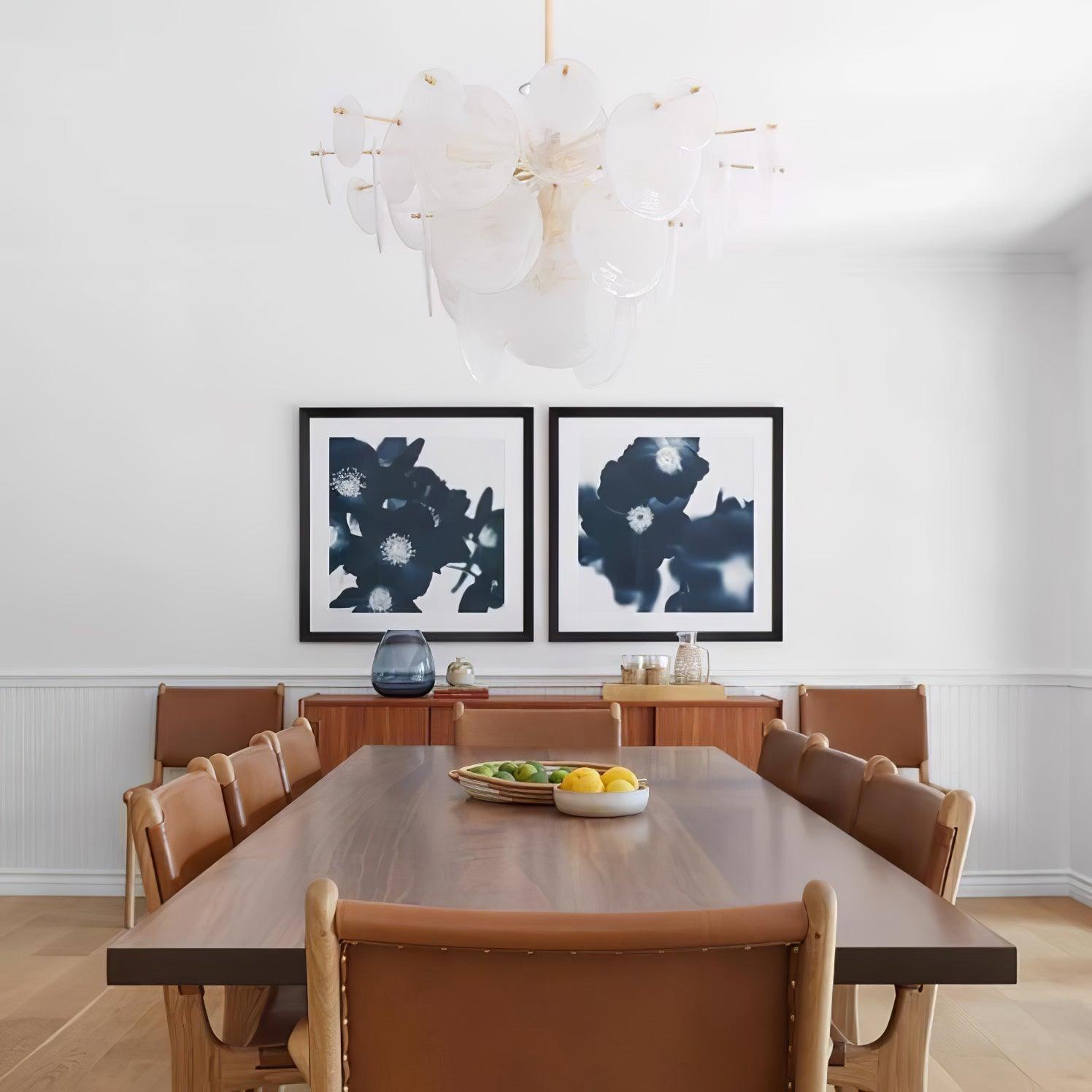 Brass Discs Cascading Chandelier - Cueteks