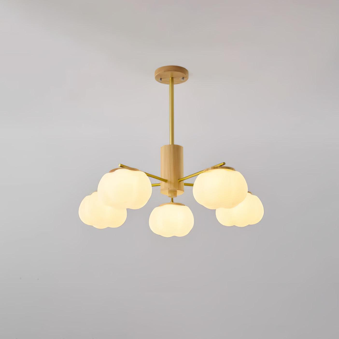 Wooden Cotton Balls Chandelier - Cueteks