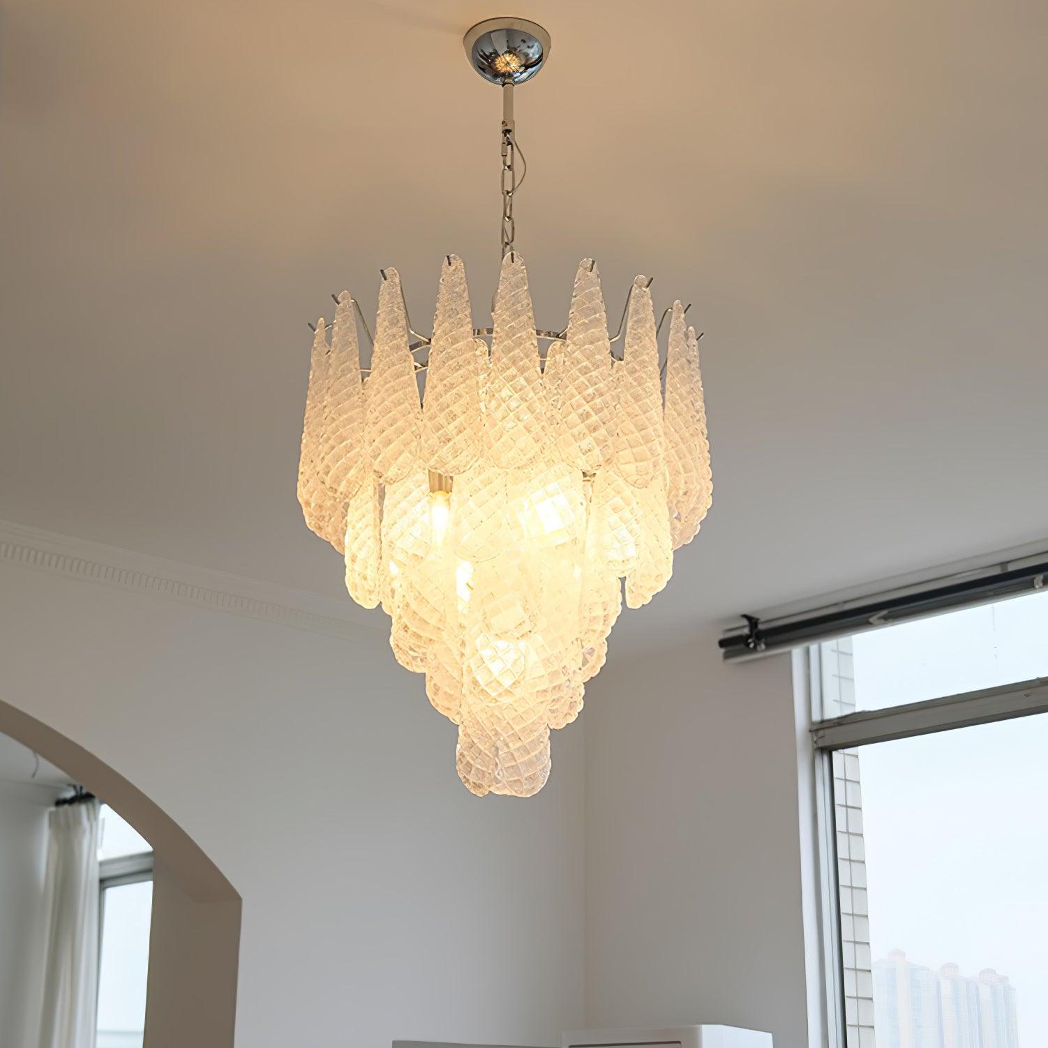 Grid Glass Waterfall Chandelier - Cueteks