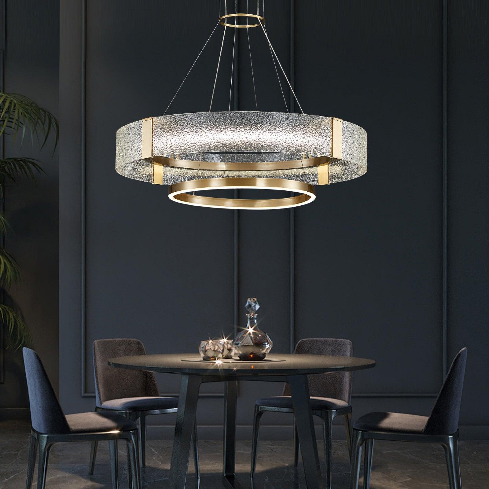 Ripple Glass Chandelier - Cueteks
