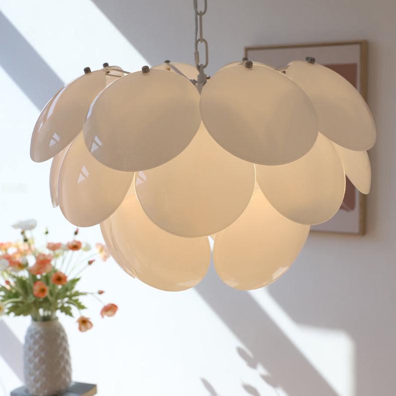 Luminous Petal Glass Chandelier - Cueteks