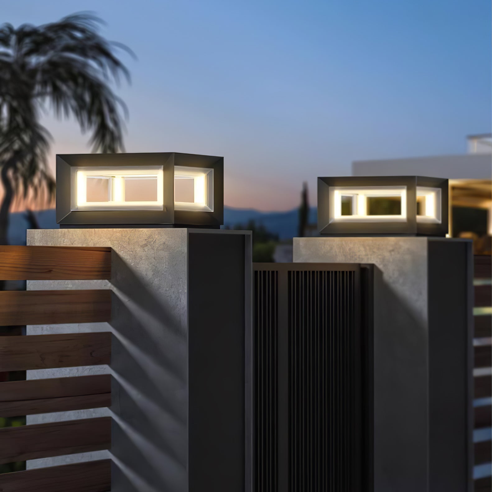Light Cube Outdoor Post Light - Cueteks