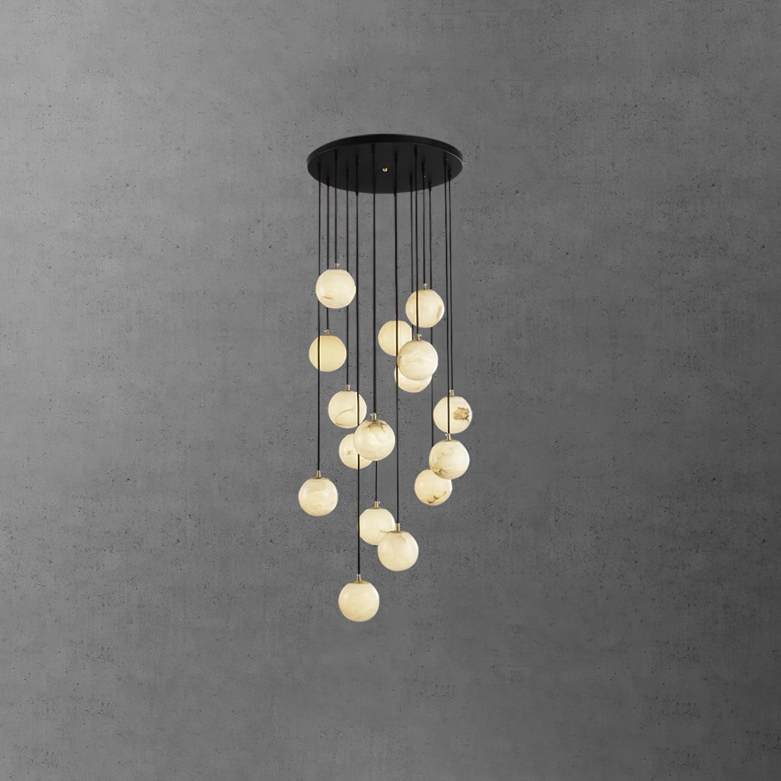 Alabaster Balls Cluster Chandelier - Cueteks