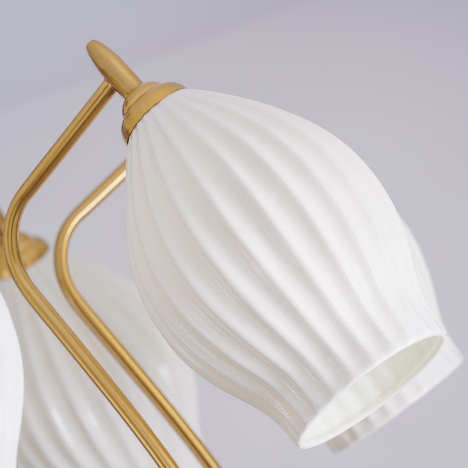 Ceramic Ribbed Chandelier - Cueteks