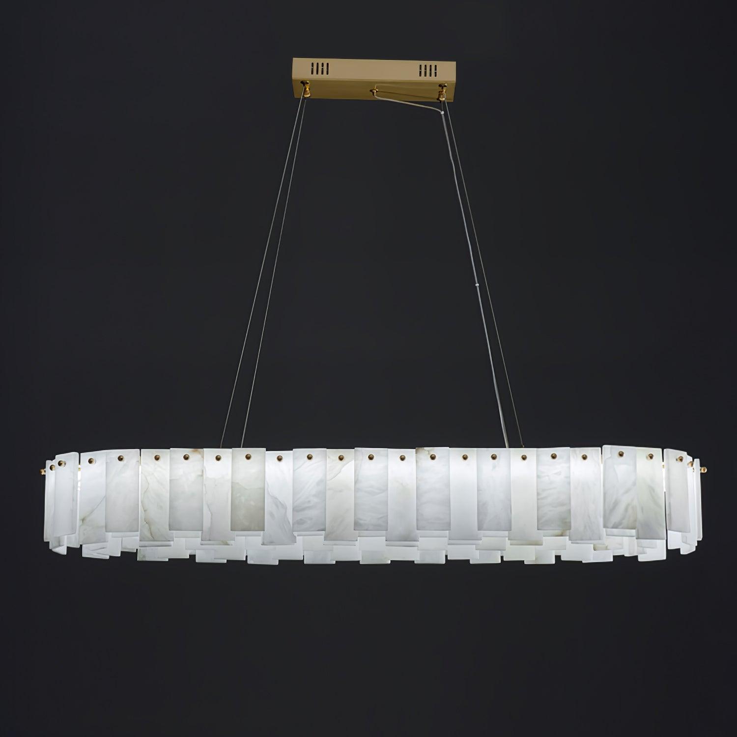 Celestial Alabaster Round Chandelier - Cueteks