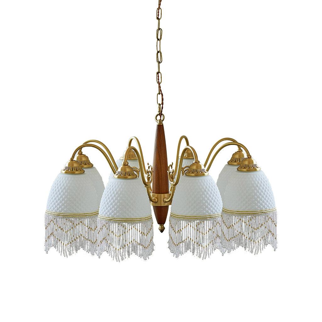 Mesh Tassel Glass Chandelier - Cueteks