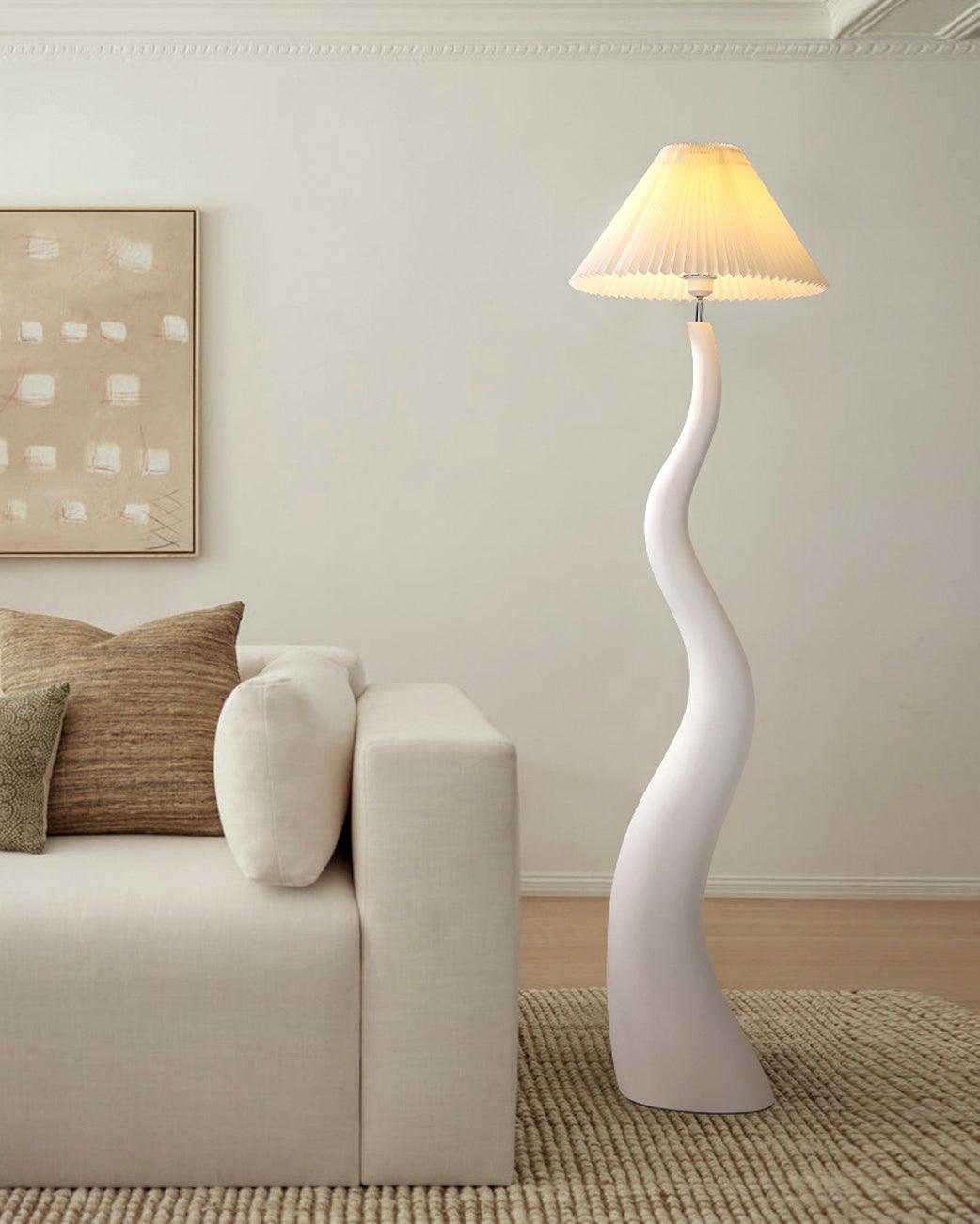 Twisted Pleated Floor Lamp - Cueteks