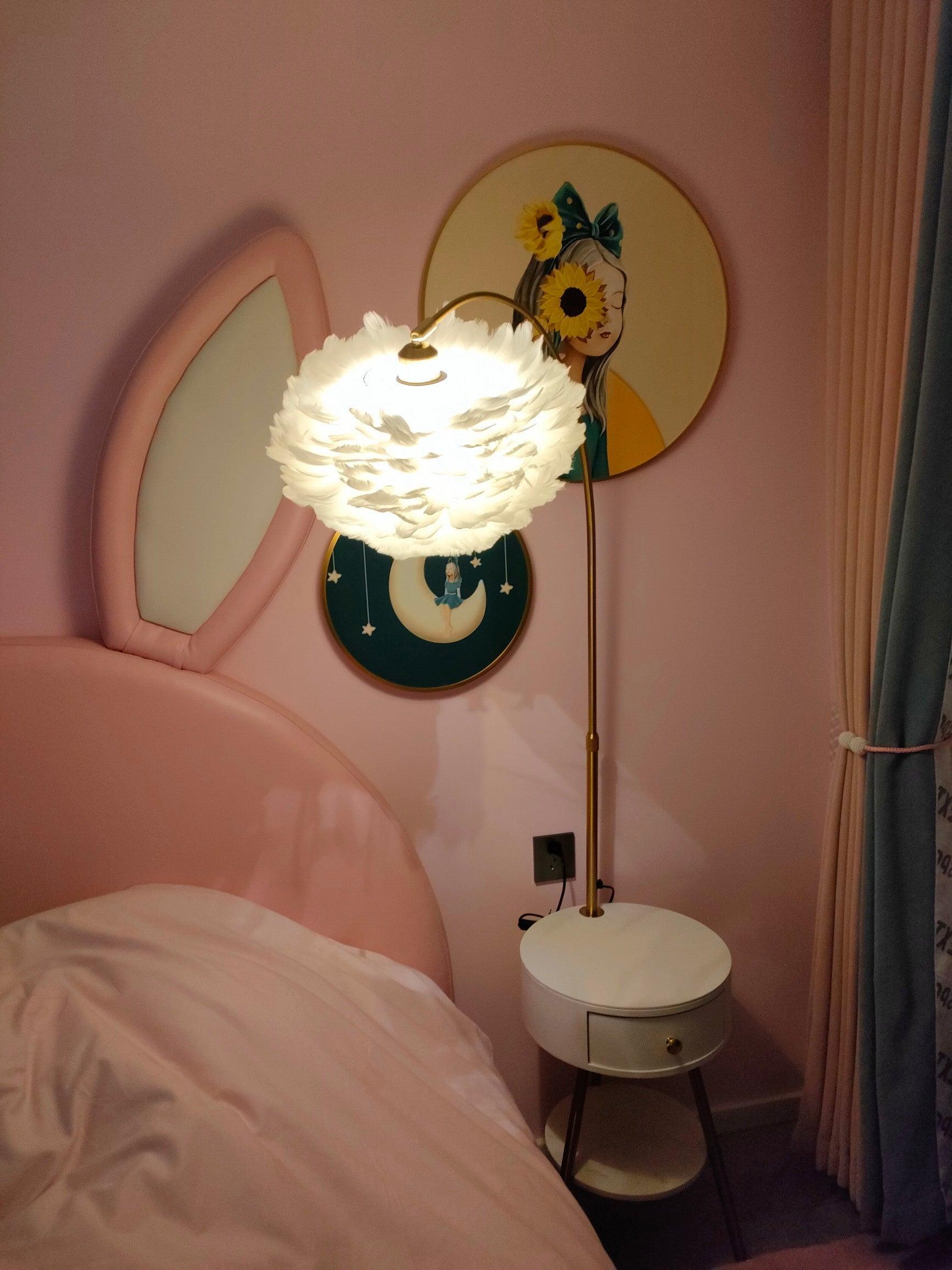 Feather Drawer Floor Lamp - Cueteks
