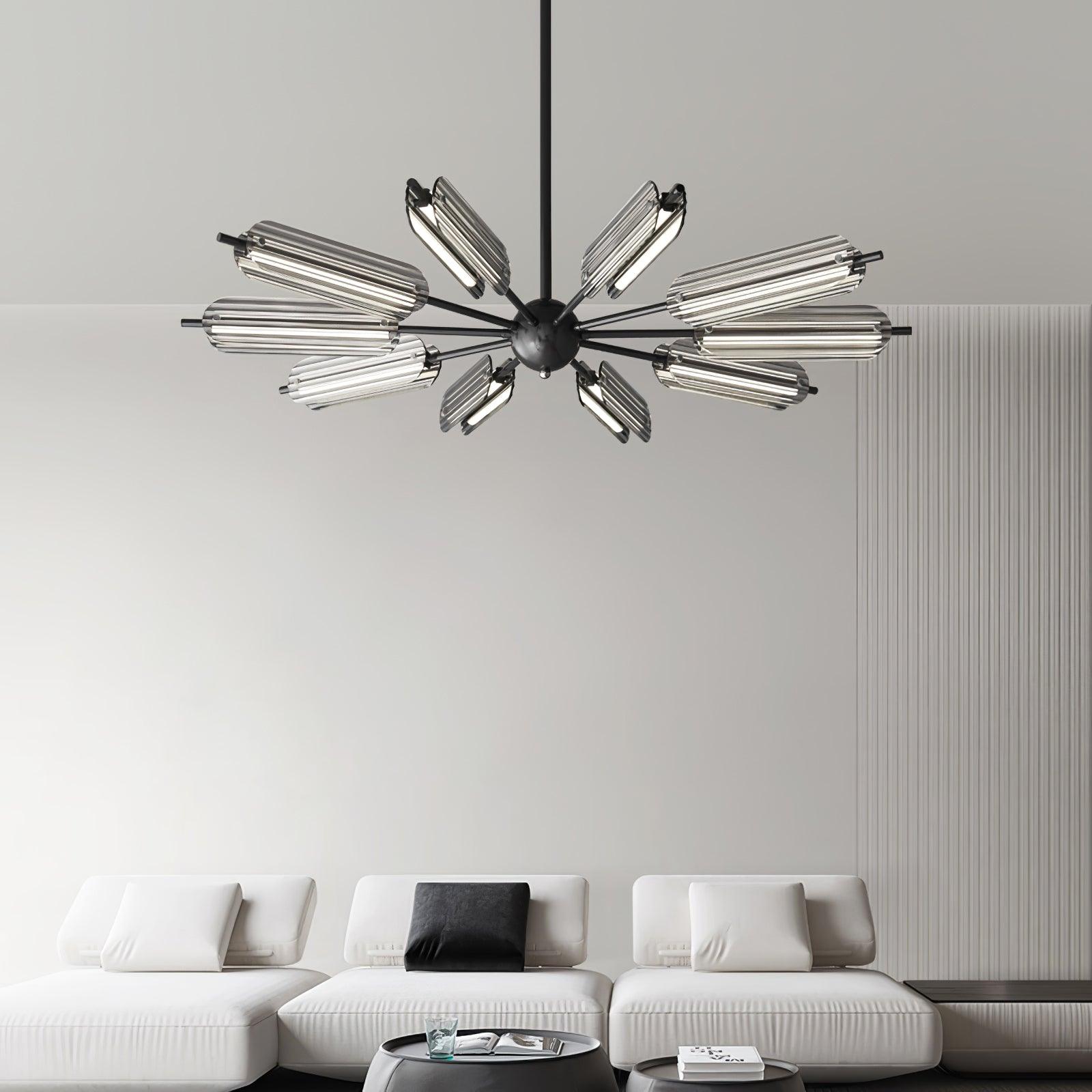 Sputnik Brass Chandelier - Cueteks