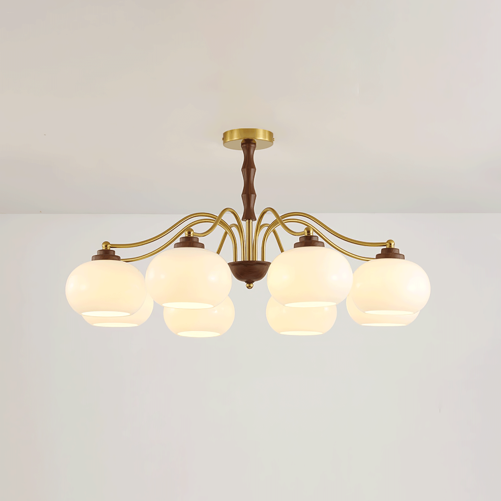 Persimmon Glass Globe Chandelier - Cueteks
