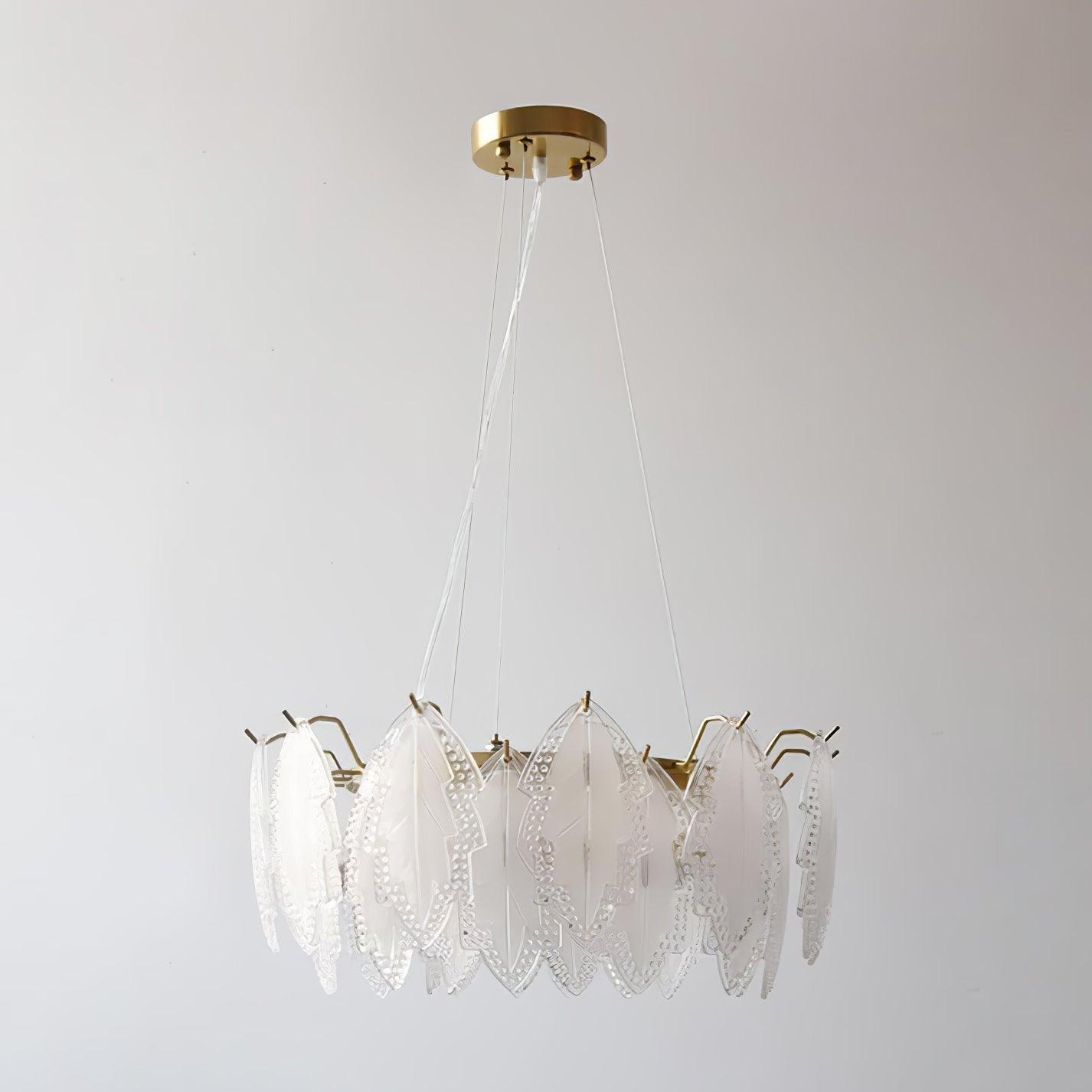 Maple Leaf Glass Chandelier - Cueteks