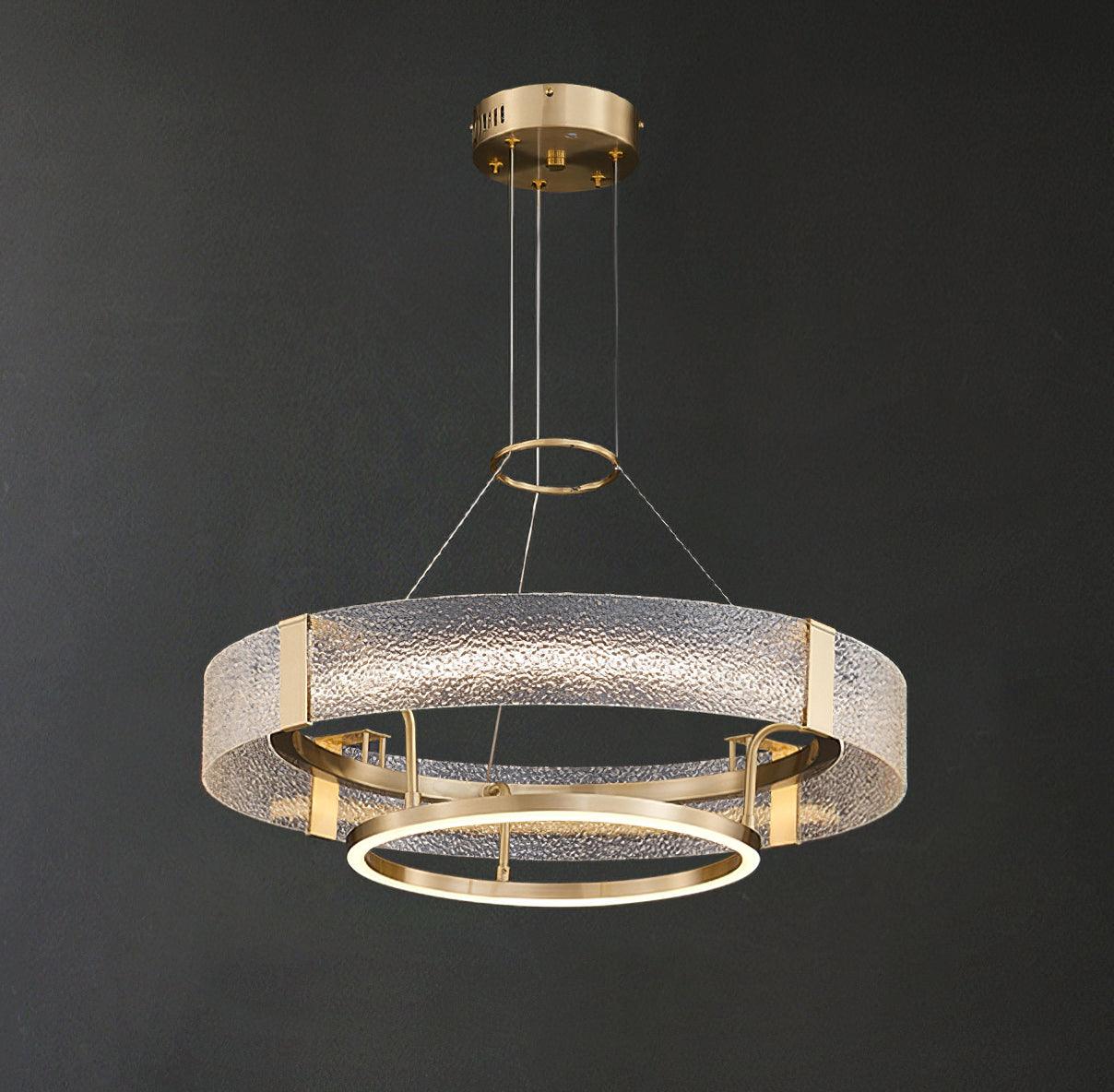 Ripple Glass Chandelier - Cueteks