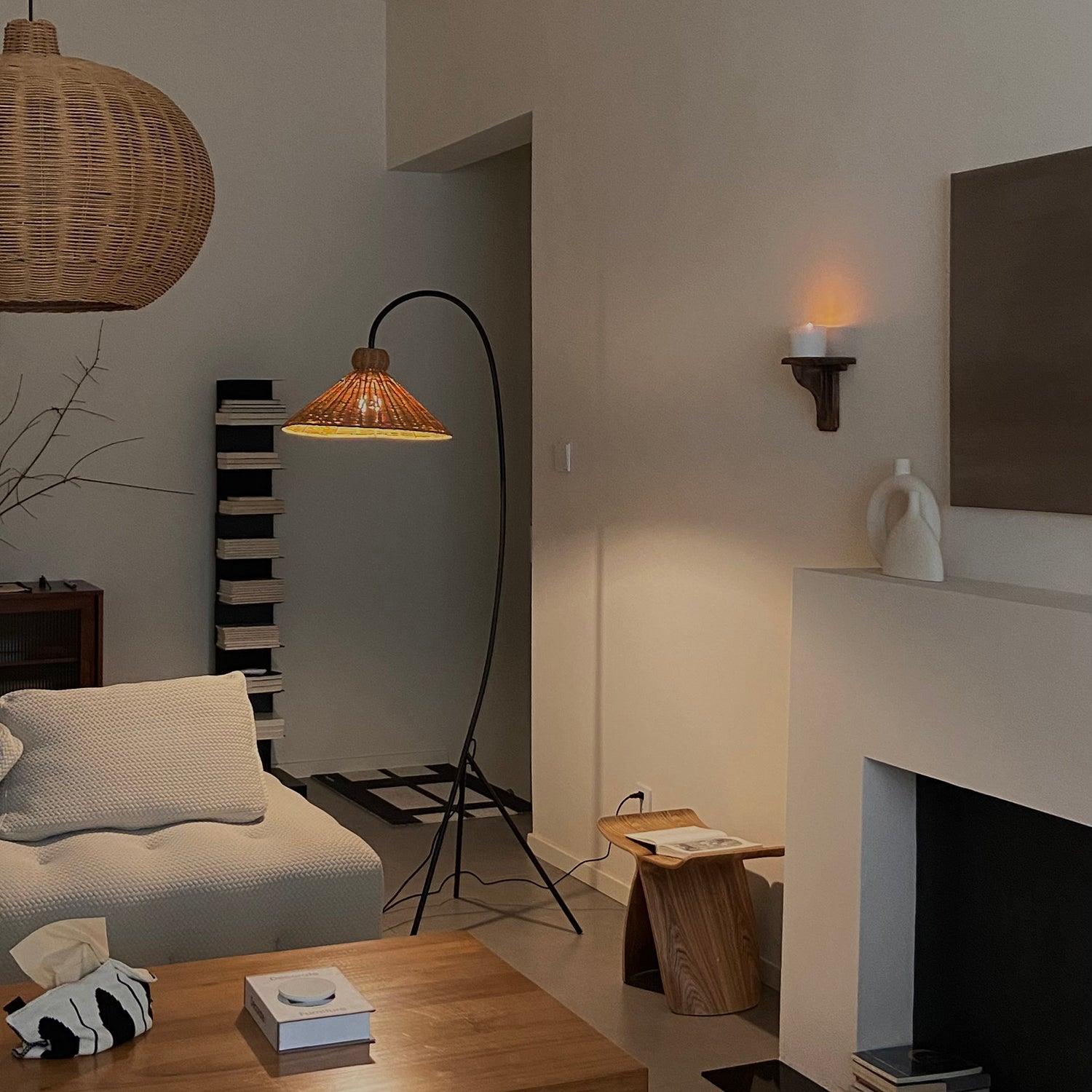 Tana Woven Floor Lamp - Cueteks